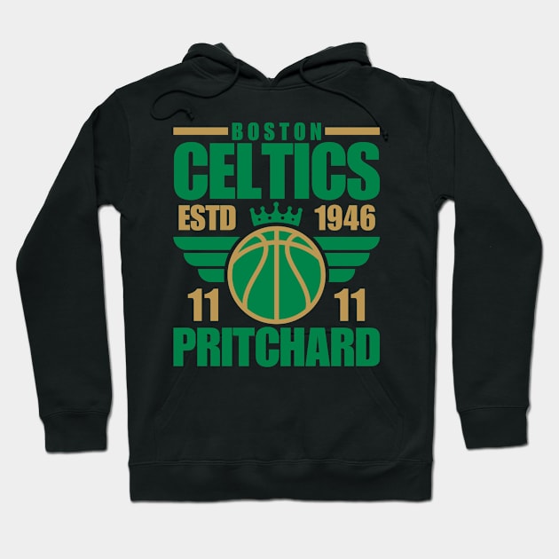 Boston Celtics Pritchard 11 Basketball Retro Hoodie by ArsenBills